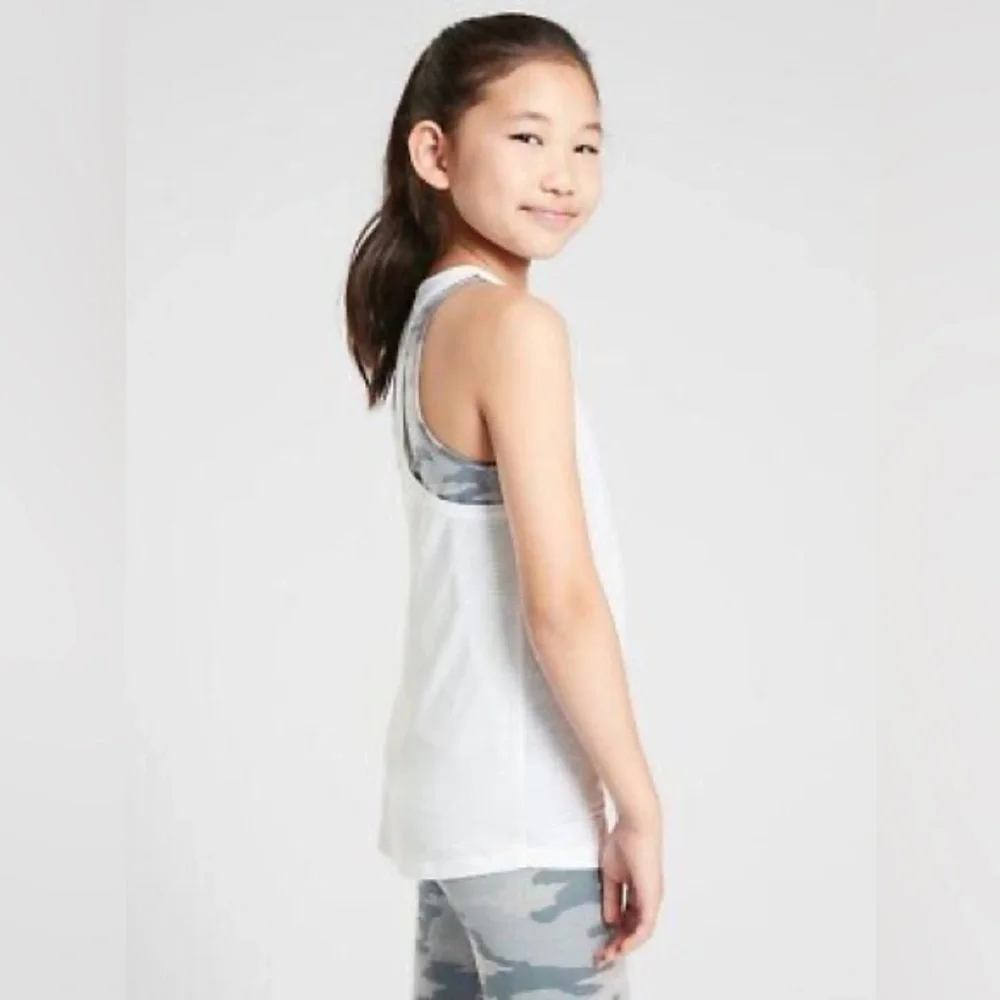ATHLETA GIRL TIE BREAKER TANK in camo size M 8-10
